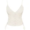 Antonella Off White Vegan Leather Corset