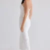 Antonie White Cotton Broderie Anglaise Midi Skirt Antonie White Cotton Broderie Anglaise Midi Skirt