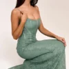 Antonina Jade Lace Corset Maxi Dress Antonina Jade Lace Corset Maxi Dress