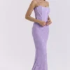 Antonina Orchid Lace Corset Maxi Dress Antonina Orchid Lace Corset Maxi Dress
