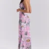 Antonina Pink Floral Corset Maxi Dress Antonina Pink Floral Corset Maxi Dress