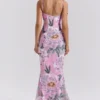 Antonina Pink Floral Corset Maxi Dress Antonina Pink Floral Corset Maxi Dress