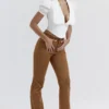 Apollo Tan Vegan Suede Trousers Apollo Tan Vegan Suede Trousers