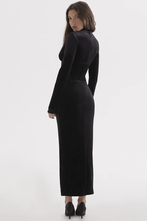 Arabella Black Velvet Corset Dress Arabella Black Velvet Corset Dress