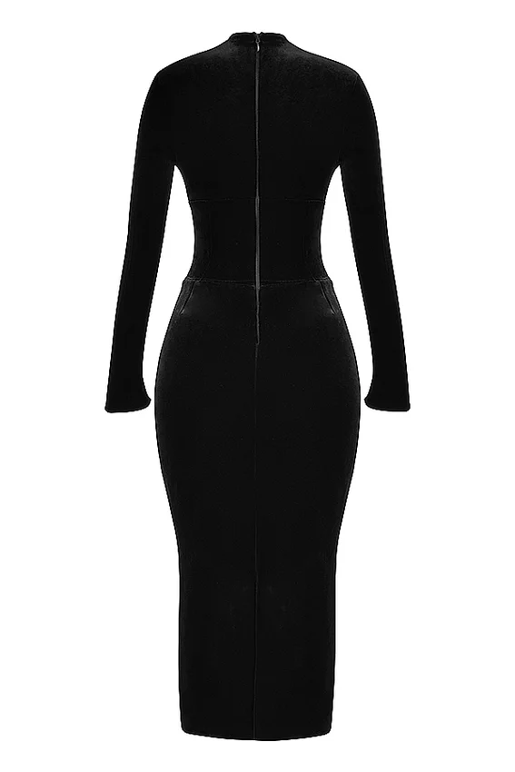 Arabella Black Velvet Corset Dress Arabella Black Velvet Corset Dress