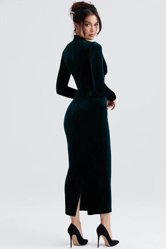 Arabella Forest Velvet Corset Dress Arabella Forest Velvet Corset Dress