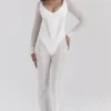 Araminta White Long Sleeve Mesh Corset