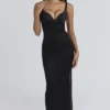 Ari Black Hand Beaded Embellished Maxi Dress – Limited Edition
