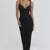 Ari Black Hand Beaded Embellished Maxi Dress – Limited Edition