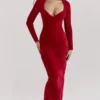 Aria Scarlet Chenille Sweetheart Dress Aria Scarlet Chenille Sweetheart Dress