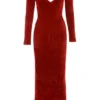 Aria Scarlet Chenille Sweetheart Dress Aria Scarlet Chenille Sweetheart Dress