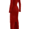 Aria Scarlet Chenille Sweetheart Dress Aria Scarlet Chenille Sweetheart Dress