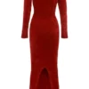 Aria Scarlet Chenille Sweetheart Dress Aria Scarlet Chenille Sweetheart Dress