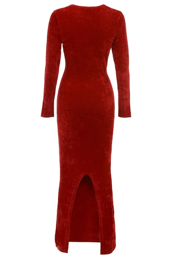 Aria Scarlet Chenille Sweetheart Dress Aria Scarlet Chenille Sweetheart Dress