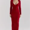 Aria Scarlet Chenille Sweetheart Dress Aria Scarlet Chenille Sweetheart Dress