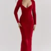Aria Scarlet Chenille Sweetheart Dress Aria Scarlet Chenille Sweetheart Dress