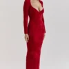 Aria Scarlet Chenille Sweetheart Dress Aria Scarlet Chenille Sweetheart Dress