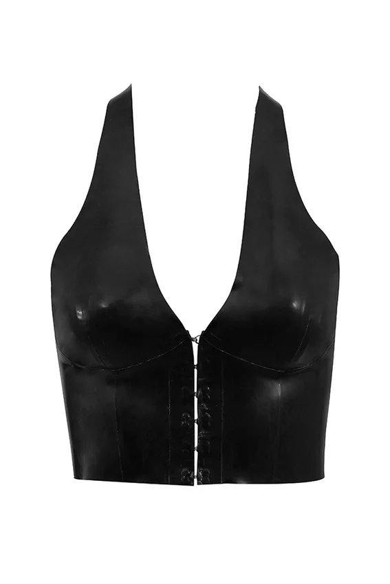 Ariadne Black Latex Halter Top Ariadne Black Latex Halter Top