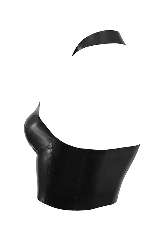 Ariadne Black Latex Halter Top Ariadne Black Latex Halter Top