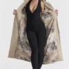 Ariel Beige Vegan Leather Trench Coat Ariel Beige Vegan Leather Trench Coat