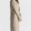Ariel Beige Vegan Leather Trench Coat Ariel Beige Vegan Leather Trench Coat