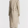 Ariel Beige Vegan Leather Trench Coat Ariel Beige Vegan Leather Trench Coat