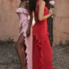 Ariela Cherry Ruffle Maxi Dress Ariela Cherry Ruffle Maxi Dress