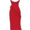 Ariela Cherry Ruffle Maxi Dress Ariela Cherry Ruffle Maxi Dress