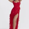 Ariela Cherry Ruffle Maxi Dress Ariela Cherry Ruffle Maxi Dress