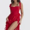Ariela Cherry Ruffle Maxi Dress Ariela Cherry Ruffle Maxi Dress