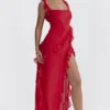 Ariela Cherry Ruffle Maxi Dress Ariela Cherry Ruffle Maxi Dress