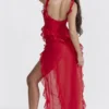 Ariela Cherry Ruffle Maxi Dress Ariela Cherry Ruffle Maxi Dress