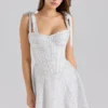 Ariella Chiffon Dot Print Mini Dress Ariella Chiffon Dot Print Mini Dress