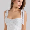 Ariella Chiffon Dot Print Mini Dress Ariella Chiffon Dot Print Mini Dress