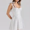 Ariella Chiffon Dot Print Mini Dress Ariella Chiffon Dot Print Mini Dress