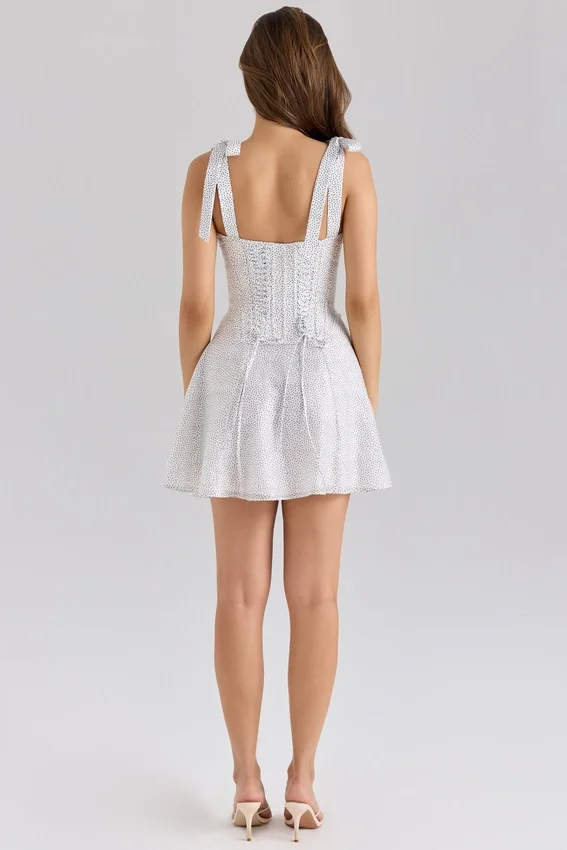 Ariella Chiffon Dot Print Mini Dress Ariella Chiffon Dot Print Mini Dress