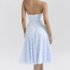 Arietta Bluebell Floral Jacquard Halter Midi Dress Arietta Bluebell Floral Jacquard Halter Midi Dress