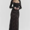 Artemis Black Lace Maxi Dress Artemis Black Lace Maxi Dress