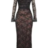 Artemis Black Lace Maxi Dress Artemis Black Lace Maxi Dress