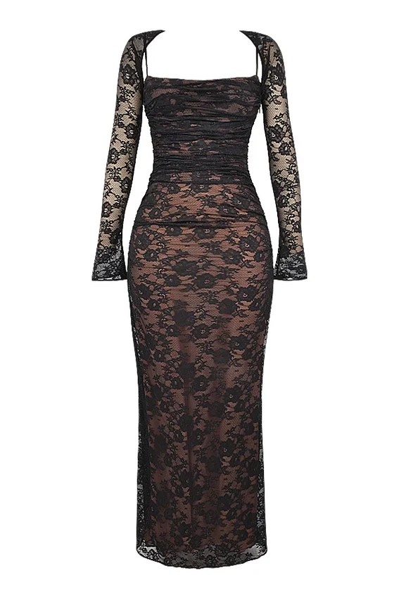 Artemis Black Lace Maxi Dress Artemis Black Lace Maxi Dress