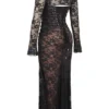 Artemis Black Lace Maxi Dress Artemis Black Lace Maxi Dress