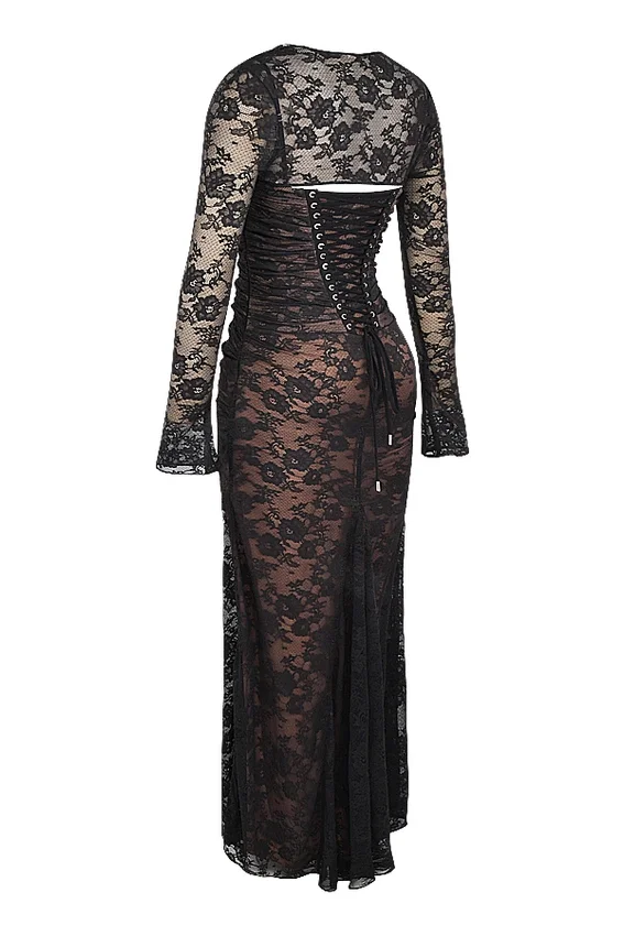 Artemis Black Lace Maxi Dress Artemis Black Lace Maxi Dress