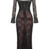Artemis Black Lace Maxi Dress Artemis Black Lace Maxi Dress
