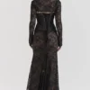 Artemis Black Lace Maxi Dress Artemis Black Lace Maxi Dress