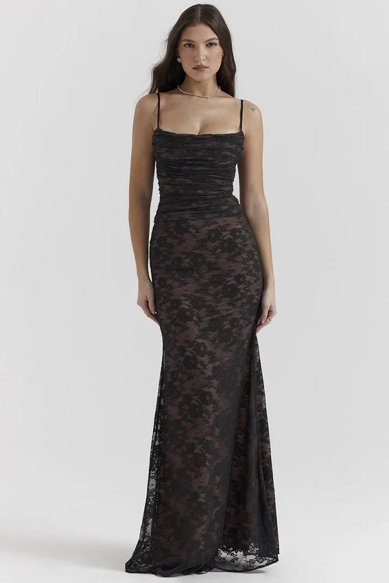 Artemis Black Lace Maxi Dress Artemis Black Lace Maxi Dress