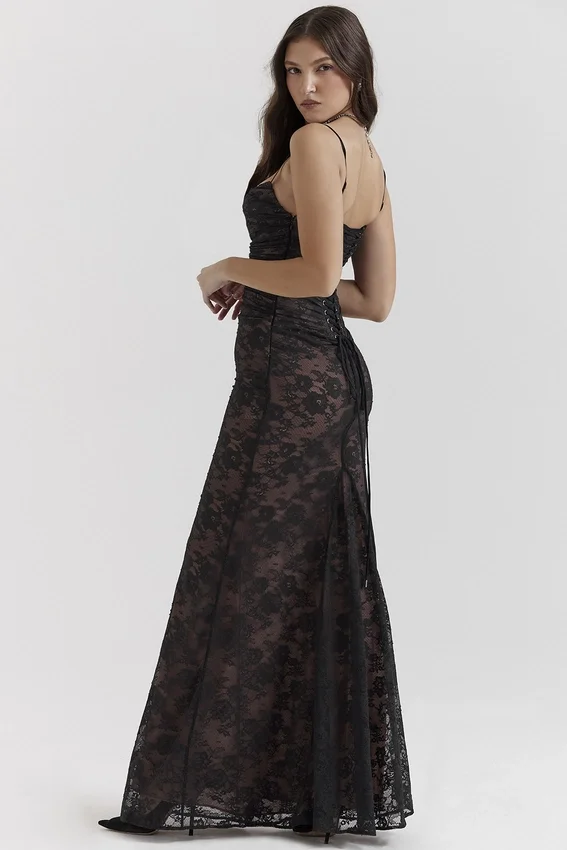 Artemis Black Lace Maxi Dress Artemis Black Lace Maxi Dress