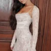 Artemis Vintage Cream Lace Maxi Dress Artemis Vintage Cream Lace Maxi Dress