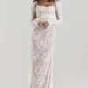 Artemis Vintage Cream Lace Maxi Dress Artemis Vintage Cream Lace Maxi Dress