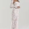 Artemis Vintage Cream Lace Maxi Dress Artemis Vintage Cream Lace Maxi Dress