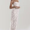Artemis Vintage Cream Lace Maxi Dress Artemis Vintage Cream Lace Maxi Dress